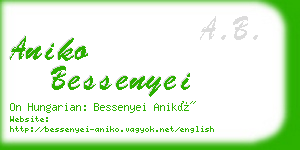 aniko bessenyei business card